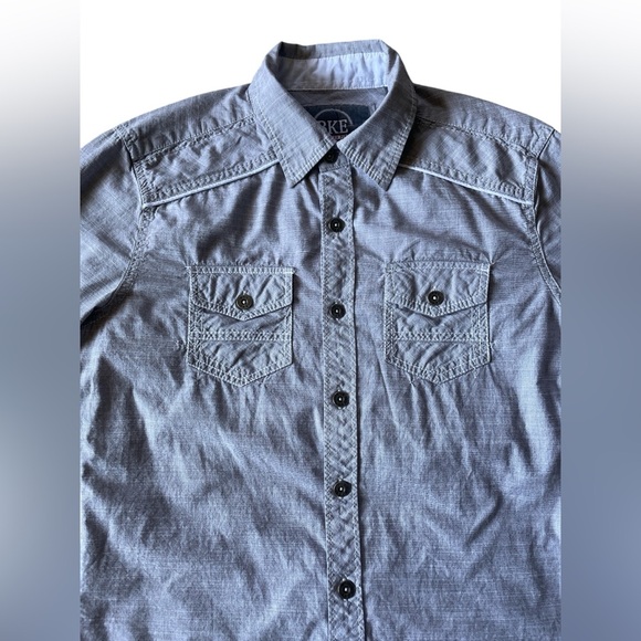 Buckle BKE Tailored Fit Gray Western Style Shirt, Men’s Size Small - Picture 2 of 7